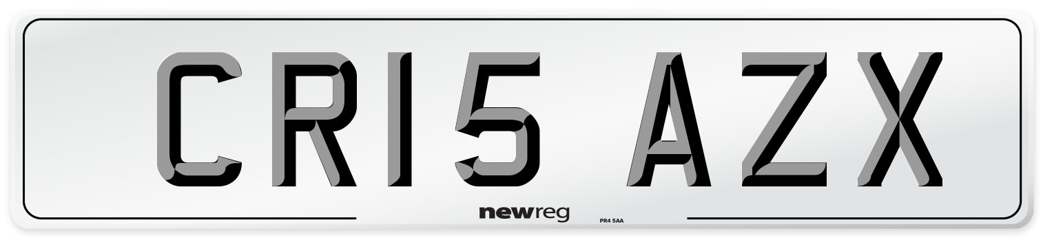 CR15 AZX Number Plate from New Reg